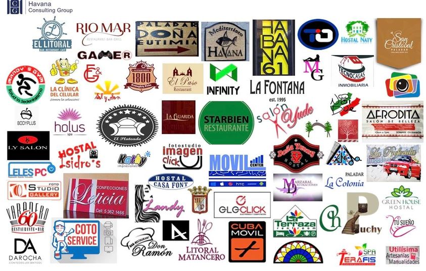 Algunas marcas creadas por empresarios cubanos en diversos sectores de la economía.
Fuente: Havana Consulting Group